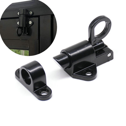 New 1pcs Window Gate Security Pull Ring Spring Bounce Door Bolt Aluminum Latch Lock ► Photo 1/6