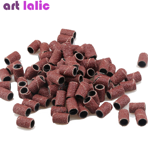 100pcs Nail Art Sanding Bands 80# 120# 180# Grinding Sand Ring Bit For Electric Drill Machine Accessories Manicure Tools ► Photo 1/5