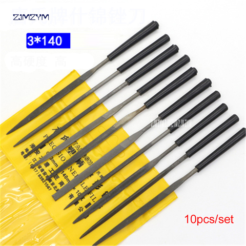 10pcs/Set Stone Jewelers Diamond Wood Carving Craft Metal Needles Files Sewing Mini needle File Set With 10 Unique Shapes3*140mm ► Photo 1/4