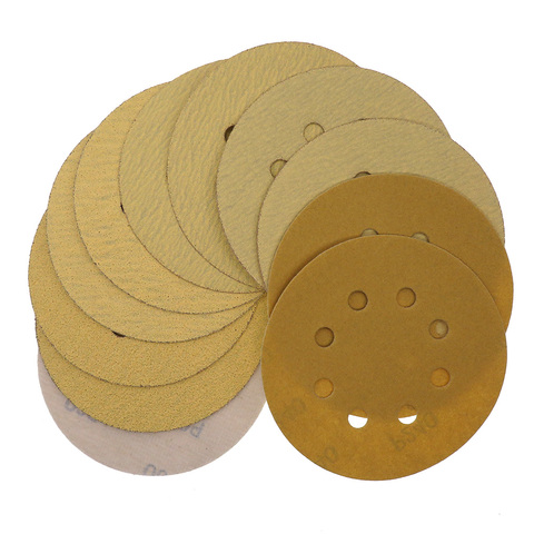 10 Pcs 5 Inch 125MM 8 Holes Aluminium Oxide  60 to 1000 Grits Hook Loop Sandpaper Sanding Disc for Metal & Automotive Wood ► Photo 1/6