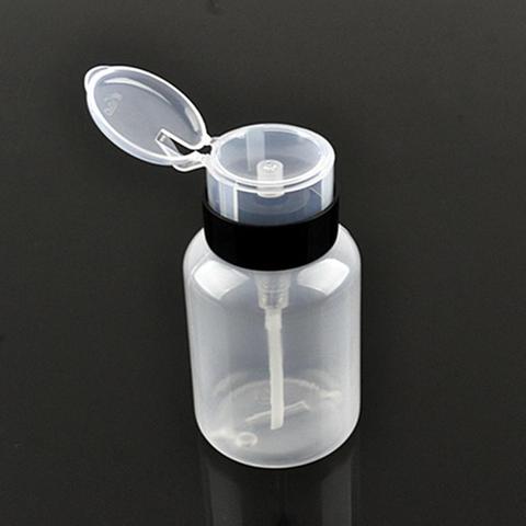 1 Pcs New Empty Pump Dispenser Nail Polish Liquid Alcohol Remover Cleaner Bottle DIY Nail Art Tools 210ML Hot Manicure Beauty ► Photo 1/6