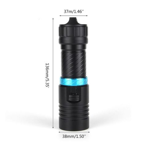 Portable LED Diving Flashlight Electric Torch Underwater Waterproof Dive Lantern Light Lamp Outdoor Activities 40JE ► Photo 1/5