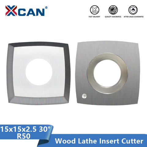 XCAN Carbide Insert 15x15x2.5mm 30 Degrees R50 Wood Lathe Turning Tools ► Photo 1/5