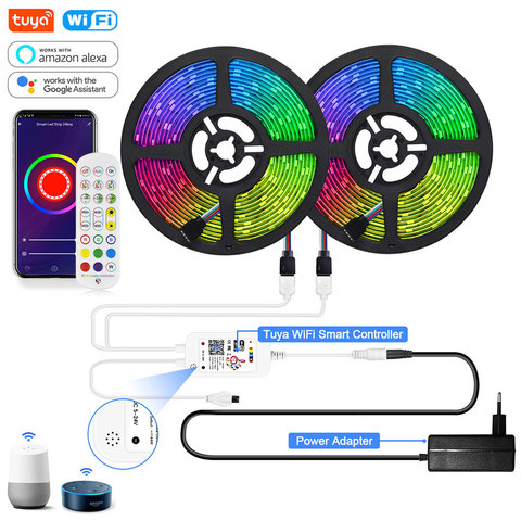 Tuya Smart WiFi RGBW Led Strip Controller Works with Alexa google