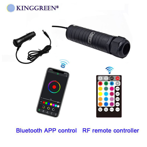 1X APP Bluetooth Control 6W LED Light Engine with 28 Key RF Remote Controller for PMMA Fiber Optic Cable Lighting free shipping ► Photo 1/6