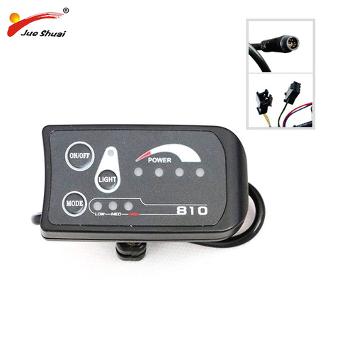 810 LED Display Waterproof/Normal Connector for Electric Bicycle Cycling Speed Meter Control Ebike Headlight PAS and Controller ► Photo 1/6