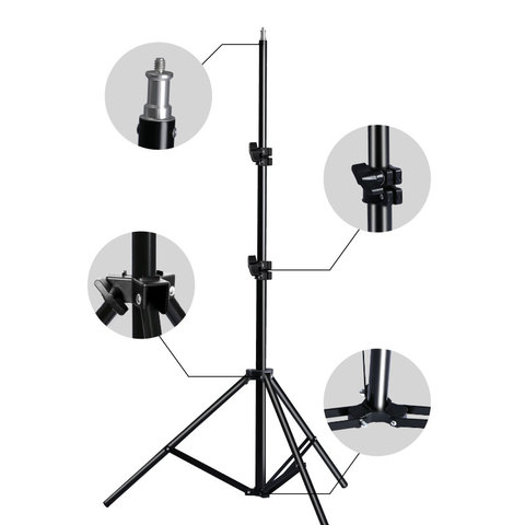 Professional Adjustable Light Stand Tripod With 1/4 Screw Head For Photo Studio Flashes Photographic Lighting Softbox ► Photo 1/5