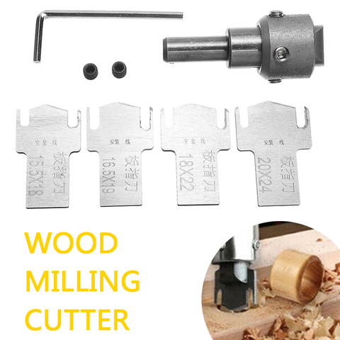 Wooden Thick Rings Maker Drill Bit Tools HSS Ring Milling Cutter Knife DIY Wood Ring Shaping Tool+ 4 Blades ► Photo 1/6