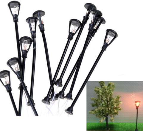 10pcs/set Model LED Street Lamp Lighting Single Head Train Layout Toys ► Photo 1/6