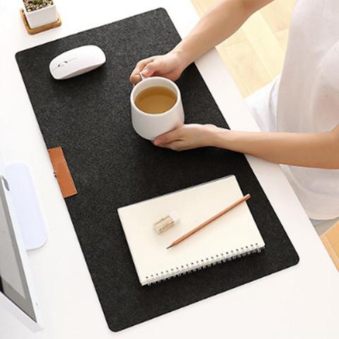 Large Office Computer Desk Mat Modern Table Keyboard Mouse Pad Wool Felt Laptop Cushion Desk Mat Gamer Mousepad Mat 700*330mm ► Photo 1/6