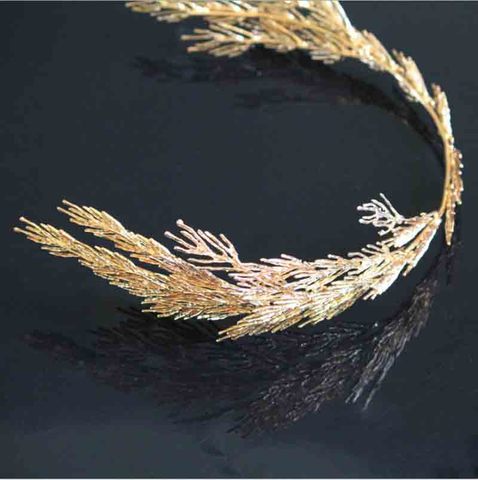 Exquisite Leaf Alloy Hairband Golden&Silver Headdress Women Fashion Headwear Hairbands Birthday&Wedding Present For Women Girls ► Photo 1/5