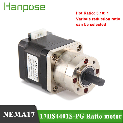 Best Price Extruder Gear Stepper Motor Ratio 5.18:1 Planetary Gearbox Nema 17 17HS4401S-PG Step Motor OSM Geared For 3D Printer ► Photo 1/1