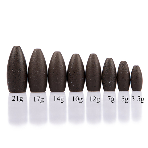 New Sale 3.5/5/7/10/12/14/17/21g Fishing Sinker Lure Tungsten Bullet Flipping Weight and Worm Weight Fishing Accessory ► Photo 1/6