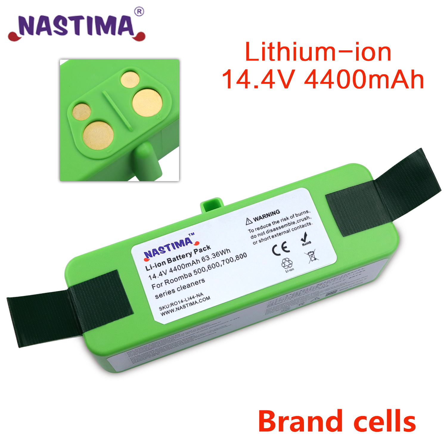Bedrift Bøde elevation Nastima 4400mAh Li-ion Battery Compatible with iRobot Roomba R3 500 600 700  800 Series 500 550 560 620 650 675 760 770 780 870 - Price history & Review  | AliExpress Seller - Nastima Store | Alitools.io