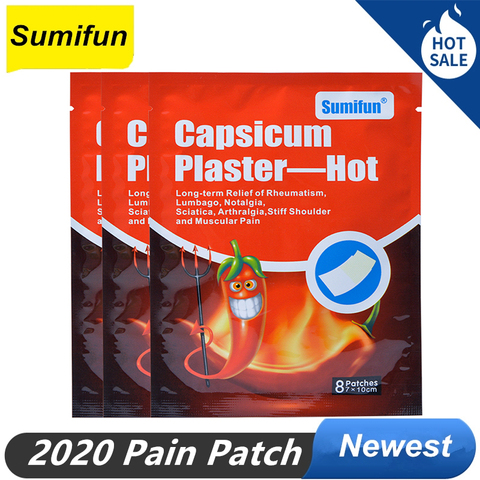 16 Pcs / 2 Bags Capsicum Patch Pain Relief Plaster For Joint back muscle Pain Rheumatism Pain  Patch Health Care Products ► Photo 1/6