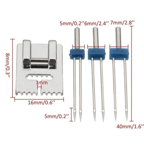 4pcs / set household multifunctional sewing machine accessories Double Twin Needle Sewing Machine Needles Pins ► Photo 1/6