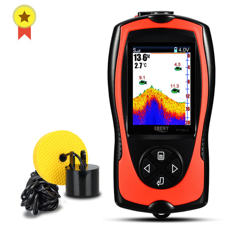 Russian menu!Lucky FF1108-1CT High definition color fish finder depth echo sounder fishing tackle ► Photo 1/6