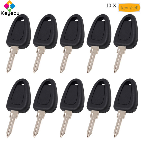 KEYECU 10PCS/Lot Replacement Uncut Transponder Ignition Car Key Shell Case Housing With GT10 Blade - FOB for Fiat IVECO DUCATO ► Photo 1/3