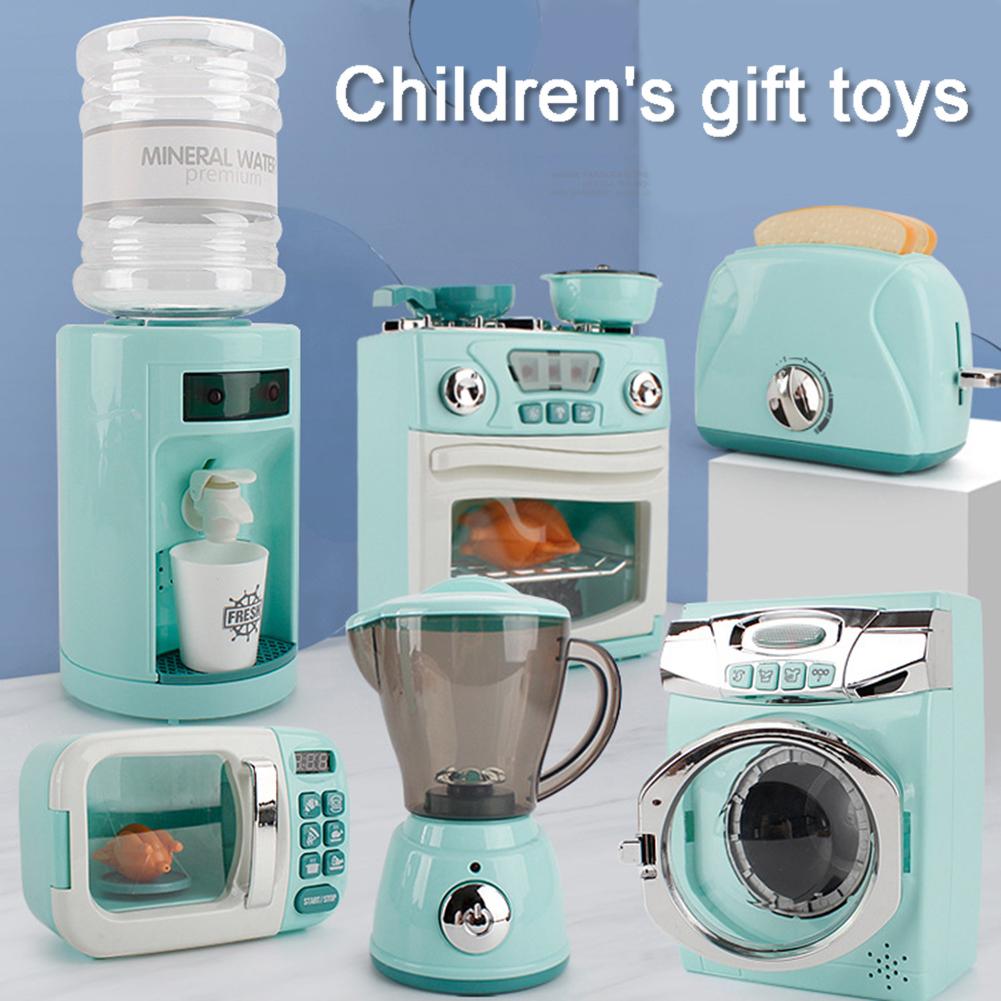 Vacuum Cleaner Mini Simulation Home Kids Appliance Miniature Children Blue&White