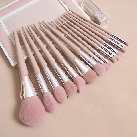 Fashion Beauty Cosmetic Brushes Nude Pink FB Powder Blusher Highlighter Brush Eyeshadow Blending Nose Eyebrow Lip Makeup Brushes ► Photo 1/6