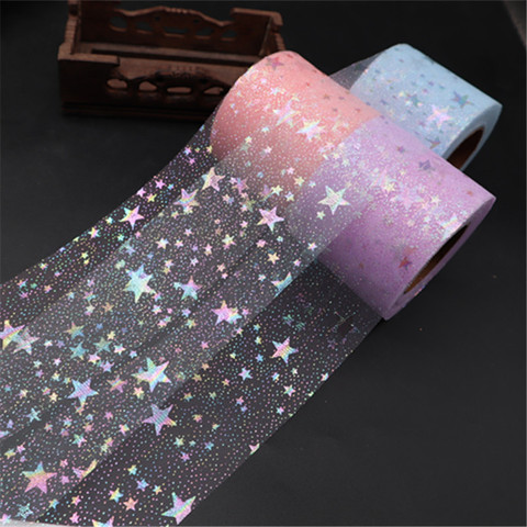 25Yard/roll Rainbow Glitter Tulle Roll Sequin Crystal Organza Sheer Fabric DIY Craft Gift Tutu Skirt Home Wedding Decoration ► Photo 1/6