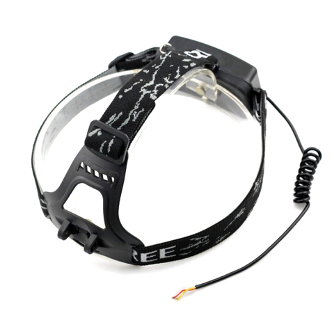 1 piece adjustable nylon head band headband Headlight belt Headlamp holder elastic head strap with power line 18650 battery box ► Photo 1/4