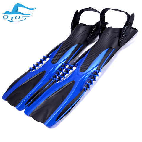 Aqualung scuba diving fins open heel flippers with adjustable strap for adult swimming flipper equipment ► Photo 1/6
