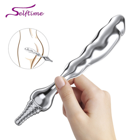 2 in 1  Big Anal Sex Toys for Women & Men , Stainless Steel Metal Crystal Anal plugs for Couples  Anal Beads Adult Sex Products ► Photo 1/6