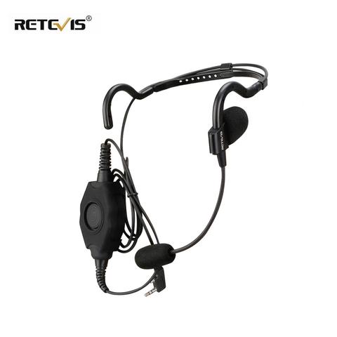 EHK006 Behind-the-Head Tactical Headset Boom Microphone With IP54 Waterproof  PTT For Kenwood 2 Pin Walk Talk C9127A ► Photo 1/6