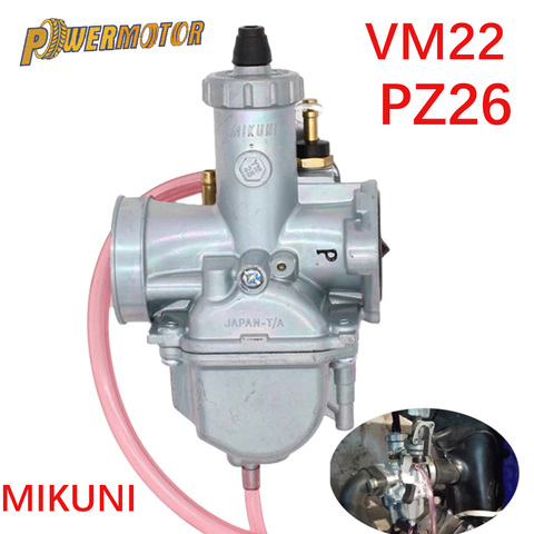 Mikuni VM22 PZ26 26mm Carburetor Performance Carb For 110cc 125cc 140cc Pit Dirt Bike XR50 CRF70 Carburetor Accessories Parts ► Photo 1/6