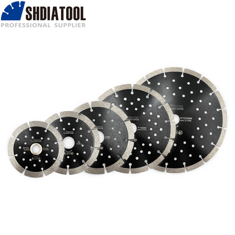 SHDIATOOL 1pc Diamond Hot Pressed Segmented SawBlade with Multi Hole Cutting Disc for Granite Marble Stone Tile Concrete Blade ► Photo 1/6