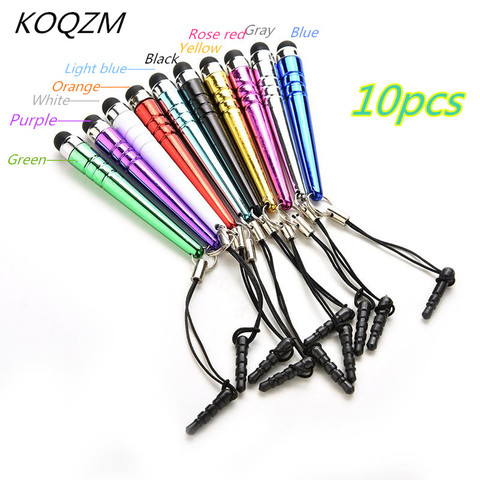 10pcs Universal Long Capacitive Screen Touch Pen plastic Stylus for Smart Cell Phones Tablets Pens with Dust Plugs ► Photo 1/6