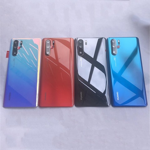p30 100% Original Back glass Cover For Huawei P30 Pro, Back Door Replacement Battery Case, Rear Housing Cover With Camera Lens ► Photo 1/5