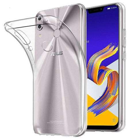 Original Clear TPU Cases for ASUS ZenFone 5Z ZS620KL / 5 ZE620KL 2022 Soft Silicone Full Cover Phone Back Fundas Transparent Gel ► Photo 1/6