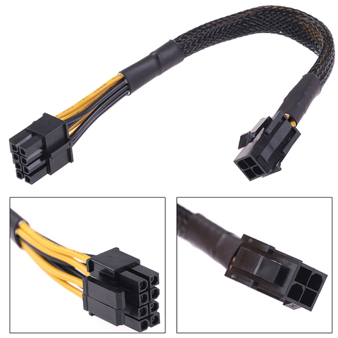 1Pc 20cm 4 Pin Male To 8 Pin Female CPU Power Converter Cable Lead Adapter 4Pin To 8pin Extension Wire ► Photo 1/6