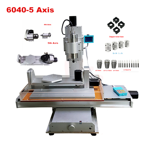 Three dimensional 5 axis cnc router 6040 mini woodworking milling machine for metal wood cutting with 2.2KW ► Photo 1/6