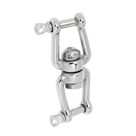 High Quality Polished 304 Marine Grade Stainless Steel Anchor Swivel Shackle - Double Shackle ► Photo 1/4