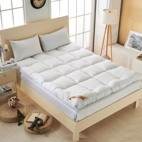 VESCOVO Thicker goose down fiber mattress topper bed mattress single twin queen size ► Photo 1/6