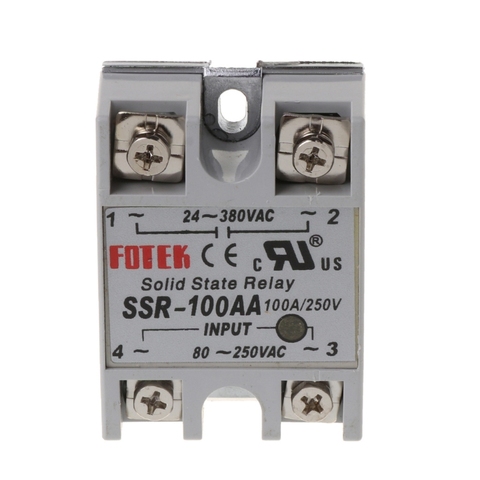 2022 New Drop Ship 24V-380V SSR-100AA 100A AC-AC Solid State Relay Module Temperature Controller ► Photo 1/6