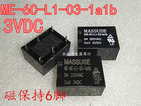 Electric Relay ME-6C-L1-03-1a1b L2 8A 250VAC 3VDC ► Photo 1/1