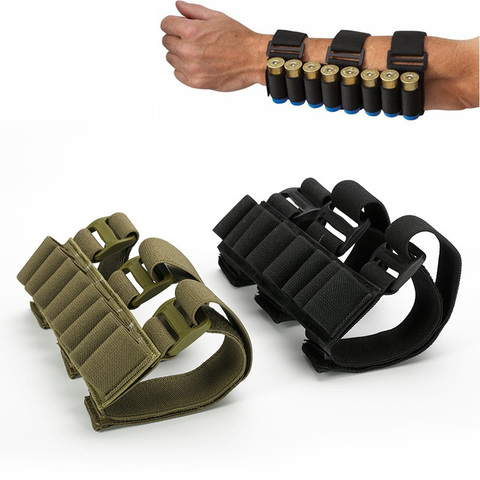 Military Tactical 8 Rounds Cartridge Rifle Buttstock Ammo Shell Carrier 12/20 Gauge Shotshell Holder Arm Pouch Hunting Mag Bag ► Photo 1/6