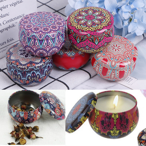 6 Kinds Of Scented Candle Empty Box Natural Tin Can Home Decoration Outdoor Candy Gift Home Decoration ► Photo 1/6