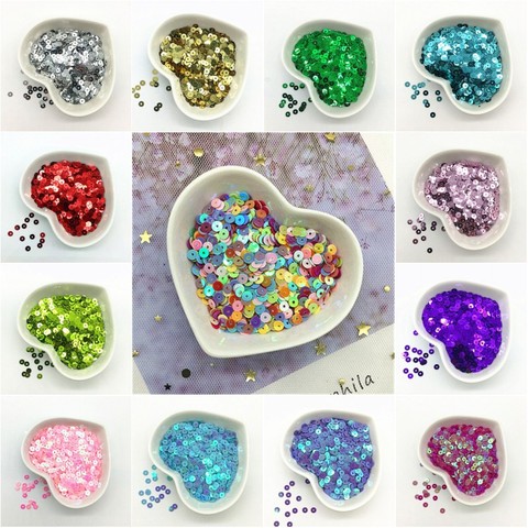 3mm 4mm 5mm 6mm Flat Round PVC Loose Sequins Paillette Sewing Craft for Wedding Decoration Garment Dress Shoe Caps DIY Accessory ► Photo 1/6