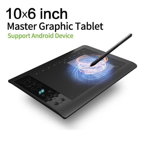Original  10moons G10 Master Graphic Tablet 8192 Levels Digital Drawing Tablet No need charge Pen Tablet Support Android Phone ► Photo 1/6