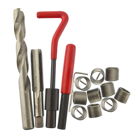 30Pcs Metric Thread Repair Insert Kit M5 M6 M8 M10 M12 M14 Helicoil Car Pro Coil Tool M5 * 0.8--M14 * 1.5 Car Styling ► Photo 1/6