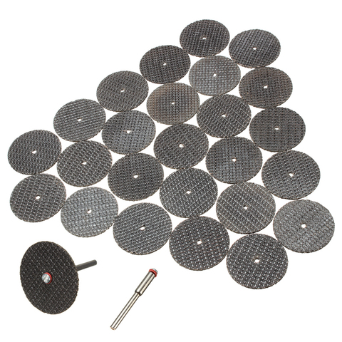 2022 New 25pc 32mm Resin Cutting Wheel Cut-off Discs Kit +1pc Mandrel For Rotary Tool ► Photo 1/1