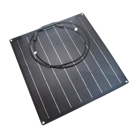 ETFE flexible Solar panel 50 Watt Monocrystalline Photovoltaic plate 50 W 50w cell kit for 12V 12 Volt Solar Car batteries ► Photo 1/1
