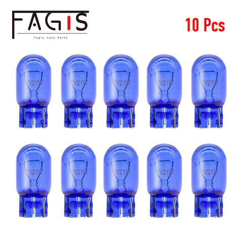 Fagis 10 Pcs 580 7440 7443 W21/5W W21W Super White T20 Natural Blue Glass Bulb 12V 21W Car Lamp Turn Signal Light  Warning Light ► Photo 1/6