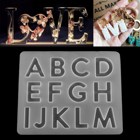 English Alphabet Letters Silicone Mold Resin