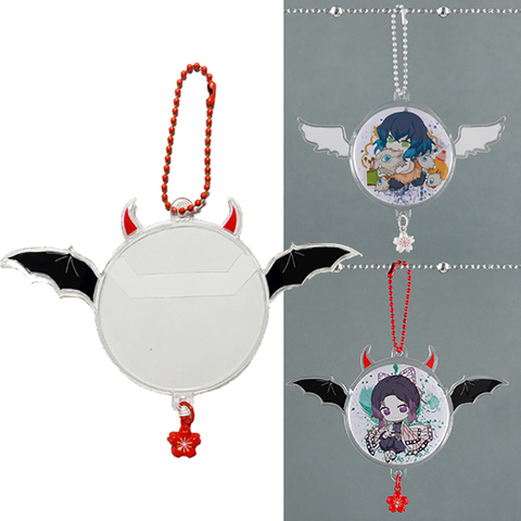 Badge Protective Case Black Devil Angel Shape Sakura Cherry Halloween Decoration Clear Badage Out Covering Ita Bag Accessories ► Photo 1/6